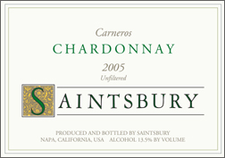 Saintsbury 2005 Chardonnay, Estate (Carneros ~ Los Carneros)