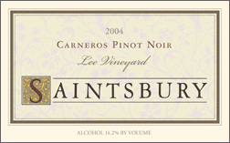 Saintsbury 2004 Pinot Noir, Lee Vineyard (Carneros ~ Los Carneros)