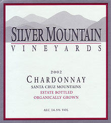 Silver Mountain Vineyards 2002 Chardonnay - Organically Grown, Estate (Santa Cruz Mountains)