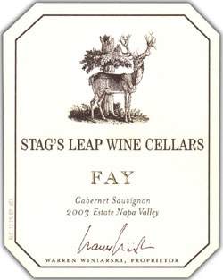 Stag's Leap Wine Cellars 2003 Cabernet Sauvignon , FAY (Stags Leap District)