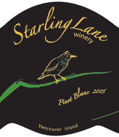 Starling Lane Winery 2005 Pinot Blanc  (Vancouver Island)