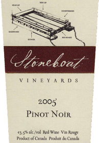 Stoneboat Vineyards 2005 Pinot Noir, Home Vineyard, Orchard Grove Vineyard (Okanagan Valley)