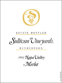 Wine: Sullivan Vineyards 2003 Merlot, Estate (Rutherford)