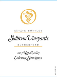 Sullivan Vineyards 2003 Cabernet Sauvignon, Estate (Rutherford)