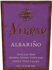 Verdad Albarino, Santa Ynez Valley