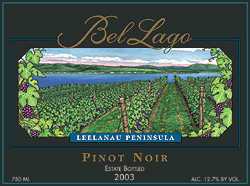 Wine:Bel Lago Winery & Vineyards 2003 Pinot Noir, Estate (Leelanau Peninsula)