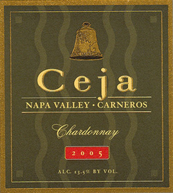 Ceja Vineyards 2005 Chardonnay  (Carneros )