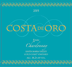 Costa de Oro Winery 2005 Estate Chardonnay , Gold Coast Vineyard (Santa Maria Valley)