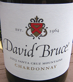 David Bruce Winery 2003 Chardonnay  (Santa Cruz Mountains)