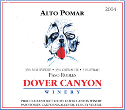 Wine: Dover Canyon Winery 2004 Alto Pomar  (Paso Robles)