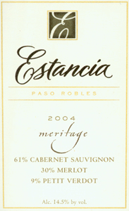 Estancia 2004 Meritage  (Paso Robles)