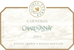 Wine:Gloria Ferrer 2003 Chardonnay, Estate (Carneros ~ Los Carneros)