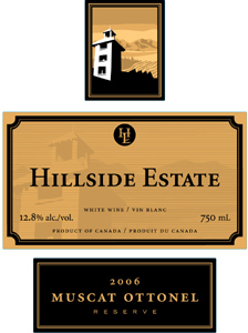 Hillside Estate Winery 2006 Muscat Ottonel  (Okanagan Valley)