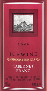 Inniskillin Wines 2006 Cabernet Franc Icewine  (Niagara Peninsula)