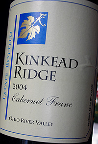 Wine: Kinkead Ridge Estate Winery 2004 Cabernet Franc, Estate (Ohio River Valley)