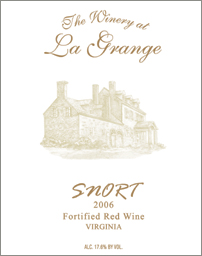 Wine:The Winery at La Grange 2005 Snort  (Virginia)