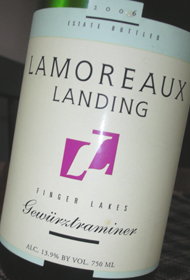 Lamoreaux Landing Wine Cellars 2006 Gewurtztraminer  (Finger Lakes)