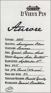 Wine:Le Vieux Pin 2005 Aurore, Lumena Vineyard (Okanagan Valley)