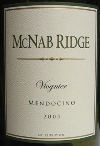 McNab Ridge Winery 2005 Viognier  (Mendocino)
