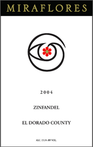 Miraflores Winery 2004 Zinfandel  (El Dorado County)