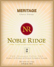 Wine:Noble Ridge Vineyard and Winery 2004 Meritage  (Okanagan Valley)