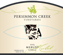 Persimmon Creek Vineyards 2005 Merlot  (Georgia)