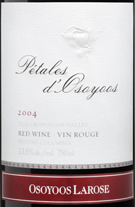Wine:Osoyoos Larose 2004 Pétales d’Osoyoos  (Okanagan Valley)