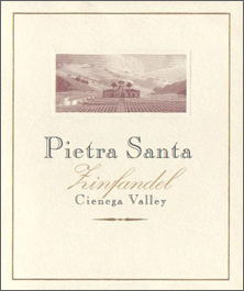 Wine:Pietra-Santa Vineyards and Winery 2002 Zinfandel  (Cienega Valley)