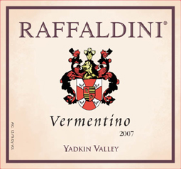 Wine: Raffaldini Vineyards and Winery 2007 Vermentino, Estate (Yadkin Valley)