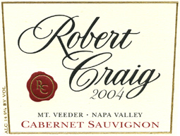 Robert Craig Winery 2004 Cabernet Sauvignon  (Mount Veeder)