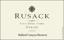 Wine:Rusack Vineyards 2004 Syrah, Ballard Canyon Reserve (Santa Barbara County)
