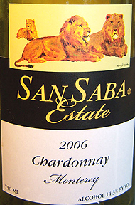 San Saba Vineyards 2006 Chardonnay, Estate (Monterey)
