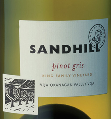 Wine:Sandhill 2006 Pinot Gris, King Family Vineyard (Okanagan Valley)