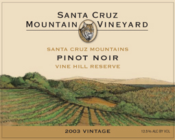 Santa Cruz Mountain Vineyard 2003 Pinot Noir, Vine Hill Estate (Santa Cruz Mountains)