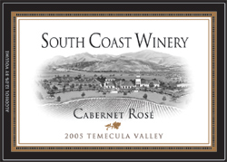 Wine:South Coast Winery 2005 Cabernet Rose  (Temecula Valley)
