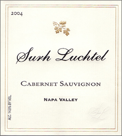 Wine:Surh-Luchtel Cellars 2004 Cabernet Sauvignon  (Napa Valley)