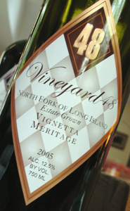 Vineyard 48 2005 Vignetta Meritage  (North Fork of Long Island)