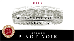 Wine:Willamette Valley Vineyards 2005 Pinot Noir  (Oregon)