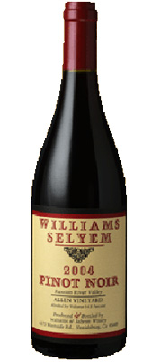 Wine:Williams Selyem Winery 2004 Pinot Noir, Allen Vineyard (Russian River Valley)