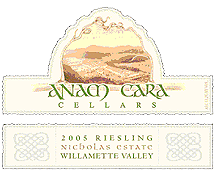 Anam Cara Cellars, Willamette Valley Riesling