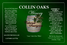 Collin Oaks Winery-Cabernet Sauvignon