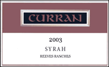 Curran Wines-Syrah