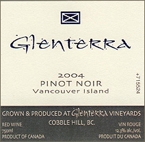 Glenterra Vineyard Pinot Noir