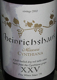 Heinrichshaus Vineyard & Winery - Missouri Norton