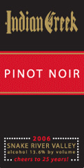 Indian Creek (Stowe) Winery-Pinot Noir