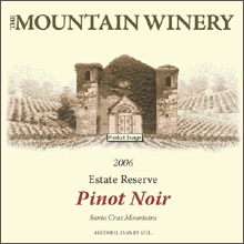 The Mountain Winery - Pinot Noir