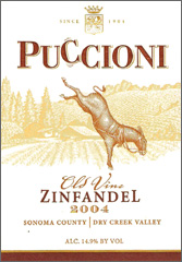 Puccioni Vineyards old vine Zinfandel