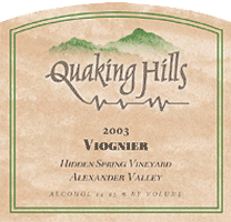 Quaking Hills Winery Viognier