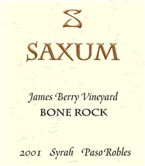 Saxum Wine Bone Rock Paso Robles Syrah