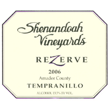Shenandoah Vineyards - Tempranillo